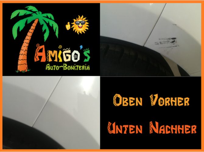 Kratzerentfernung an der hinteren Stoßstange eines BMW vorher nachher Vergleich