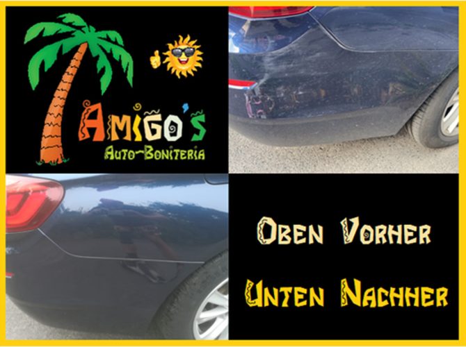 Kratzerentfernung Stoßstange hinten rechts am 5er BMW